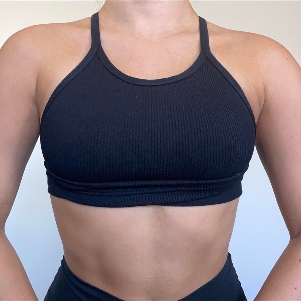 Free People Movement Ribbed Seamless Racerback Crop Tank Top - Picture 7 of 7